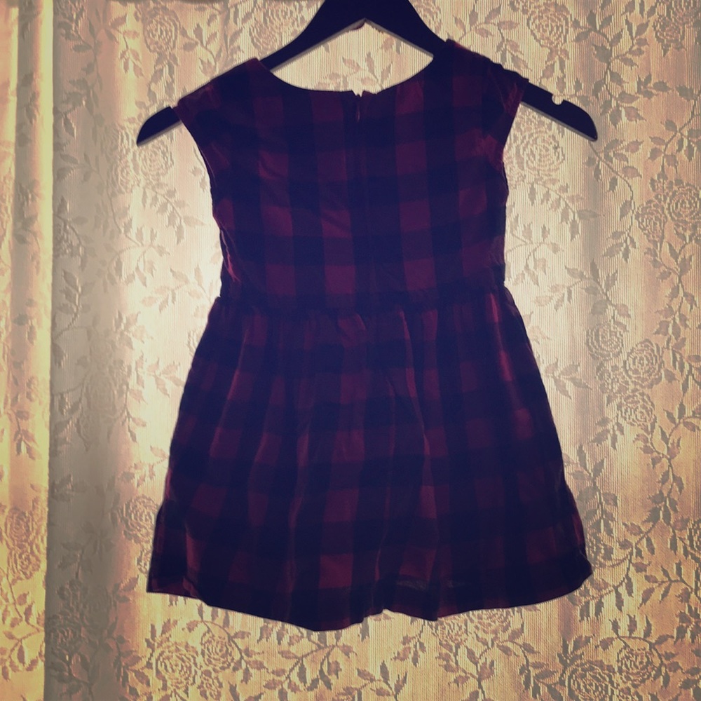 Adorable pink buffalo check pattern dress